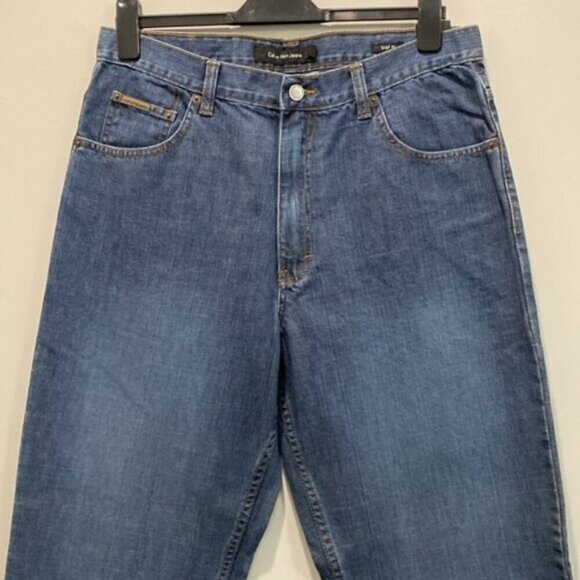 Calvin Klein Easy Fit Blue Jeans size 34 - Picture 3 of 14